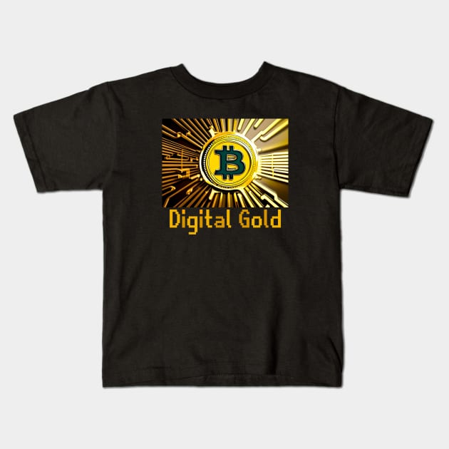 Digital Gold Kids T-Shirt by My Tee Style